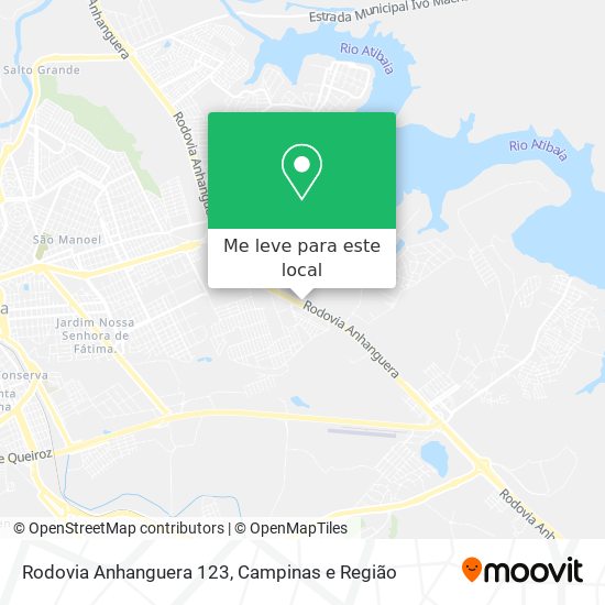 Rodovia Anhanguera 123 mapa