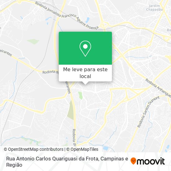 Rua Antonio Carlos Quariguasi da Frota mapa