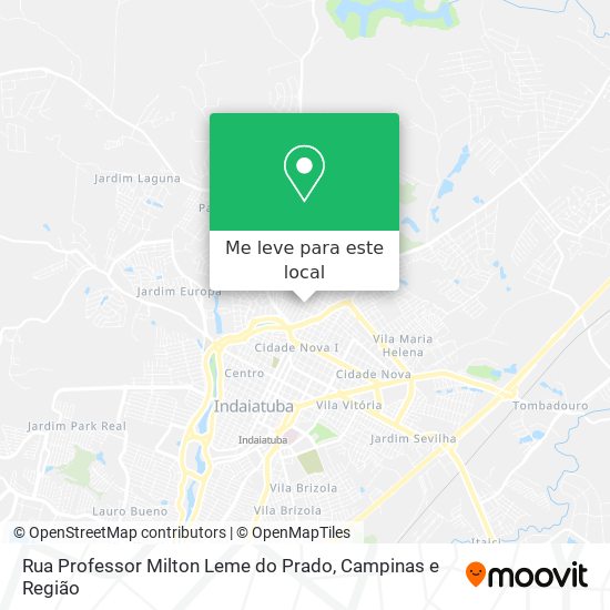 Rua Professor Milton Leme do Prado mapa