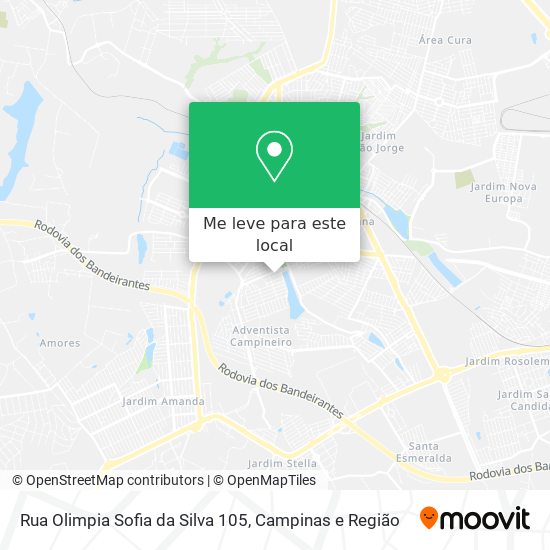 Rua Olimpia Sofia da Silva 105 mapa