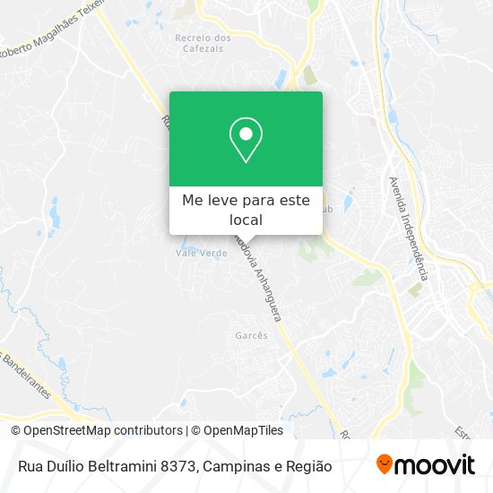 Rua Duílio Beltramini 8373 mapa