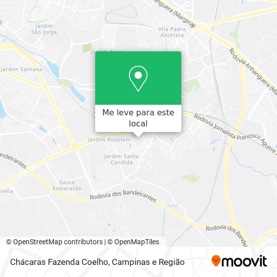 Chácaras Fazenda Coelho mapa