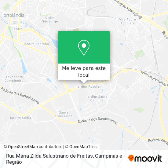 Rua Maria Zilda Salustriano de Freitas mapa