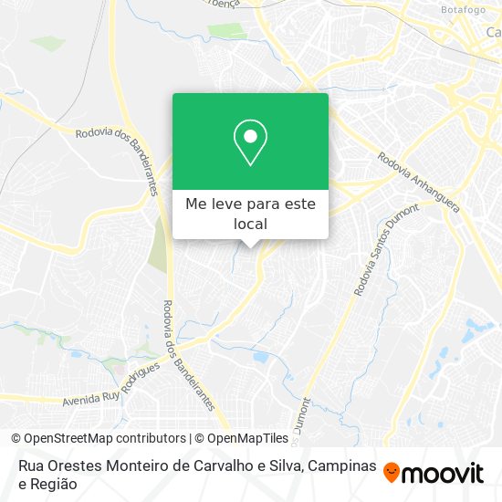 Rua Orestes Monteiro de Carvalho e Silva mapa
