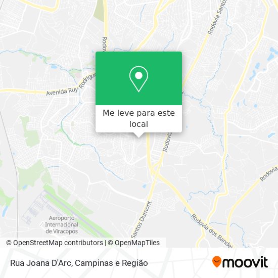 Rua Joana D'Arc mapa