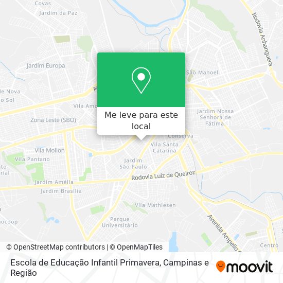 Escola de Educação Infantil Primavera mapa