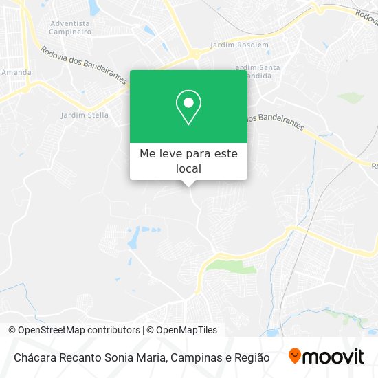Chácara Recanto Sonia Maria mapa