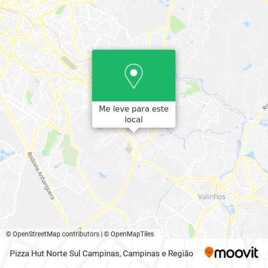 Pizza Hut Norte Sul Campinas mapa