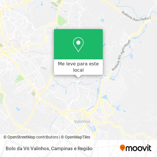 Bolo da Vó Valinhos mapa