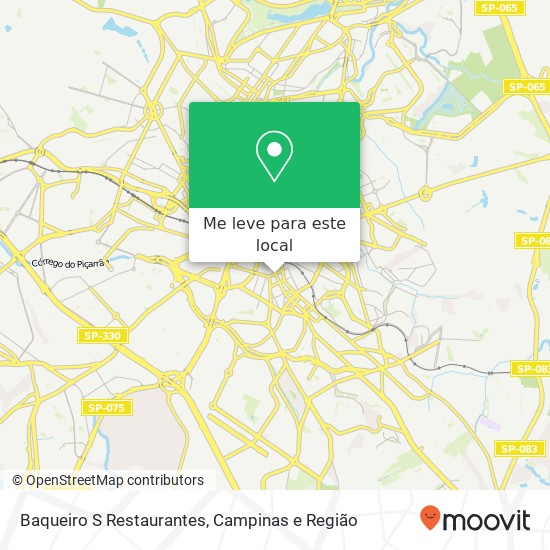 Baqueiro S Restaurantes, Rua Doutor Álvaro Ribeiro, 397 Ponte Preta Campinas-SP 13041-730 mapa