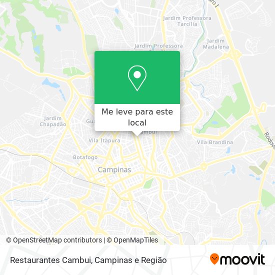 Restaurantes Cambui mapa