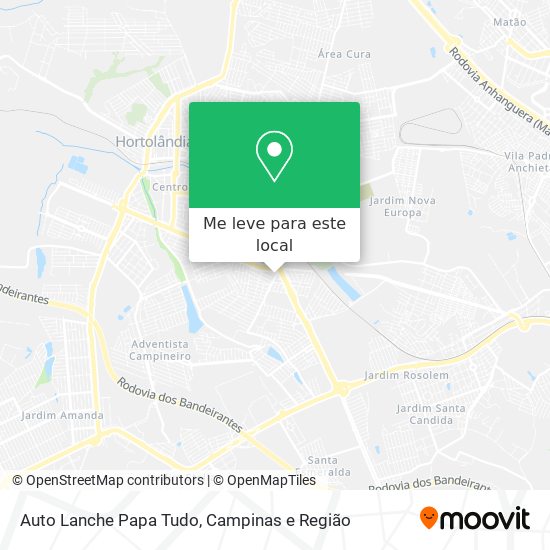 Auto Lanche Papa Tudo mapa