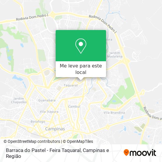 Barraca do Pastel - Feira Taquaral mapa