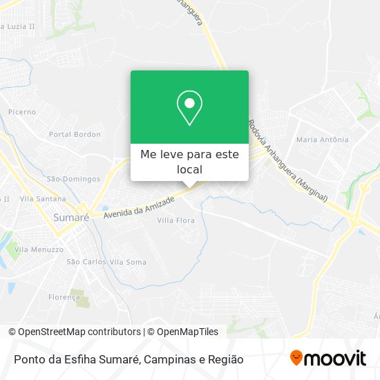Ponto da Esfiha Sumaré mapa