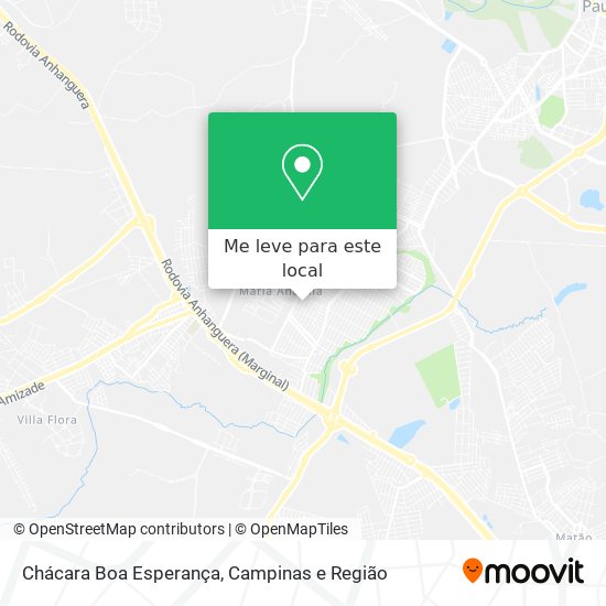 Chácara Boa Esperança mapa
