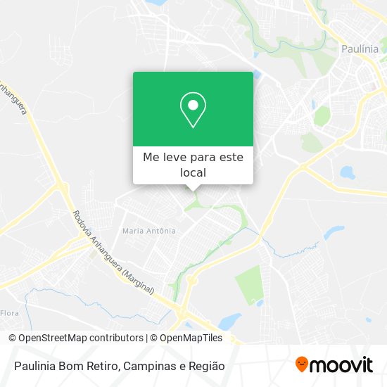 Paulinia Bom Retiro mapa