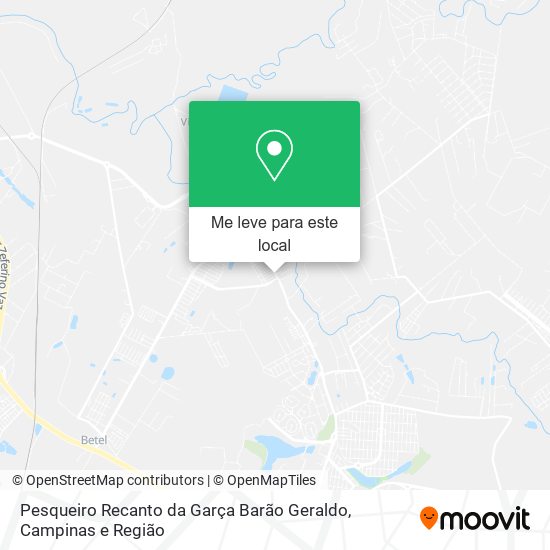 Pesqueiro Recanto da Garça Barão Geraldo mapa