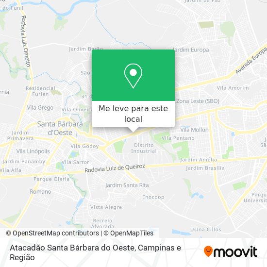 Atacadão Santa Bárbara do Oeste mapa