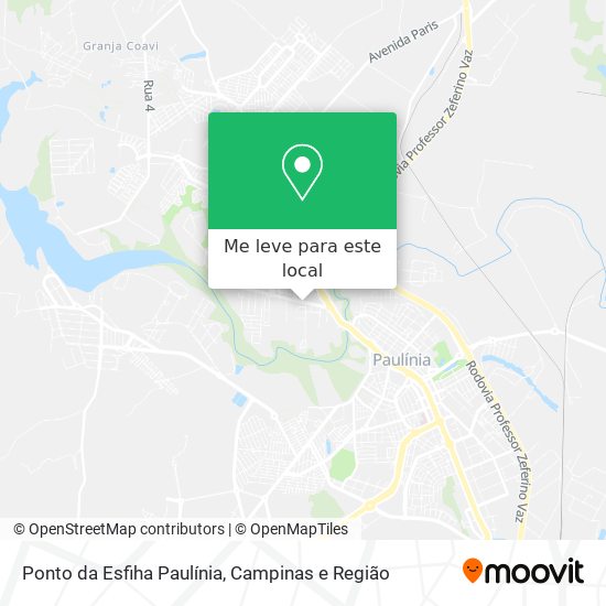 Ponto da Esfiha Paulínia mapa