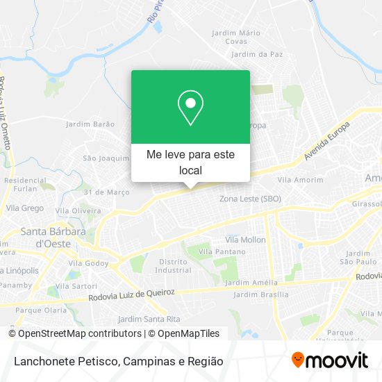 Lanchonete Petisco mapa