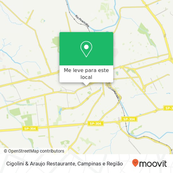 Cigolini & Araujo Restaurante, Avenida Campos Sales, 447 Centro Americana-SP 13471-140 mapa
