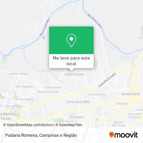 Padaria Romena mapa