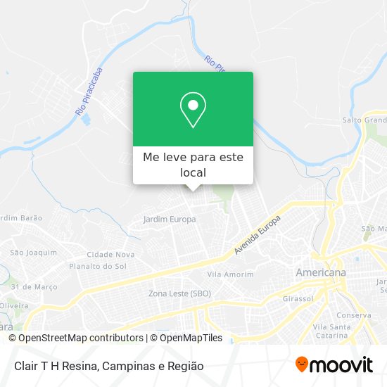 Clair T H Resina mapa