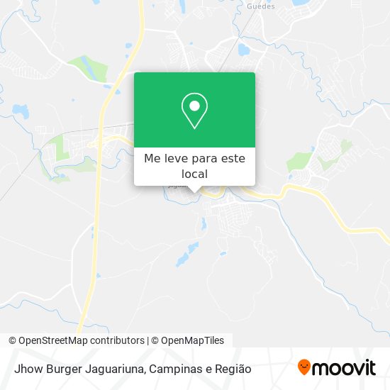Jhow Burger Jaguariuna mapa