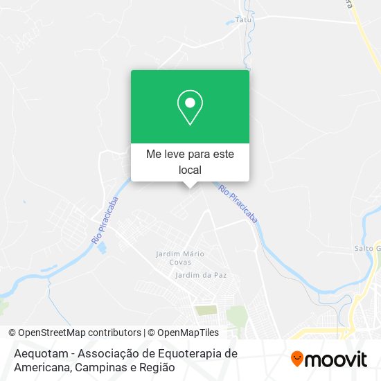 Aequotam - Associação de Equoterapia de Americana mapa