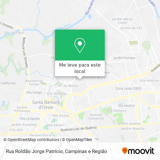 Rua Roldão Jorge Patrício mapa