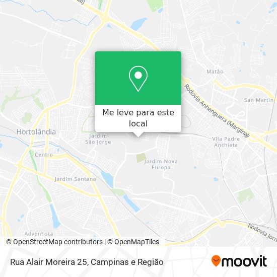 Rua Alair Moreira 25 mapa