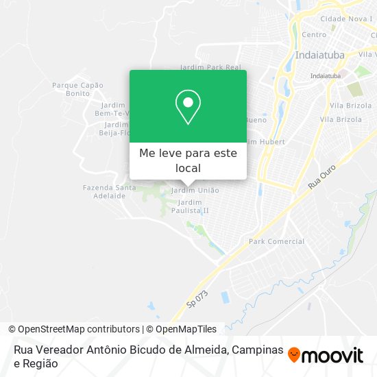Rua Vereador Antônio Bicudo de Almeida mapa