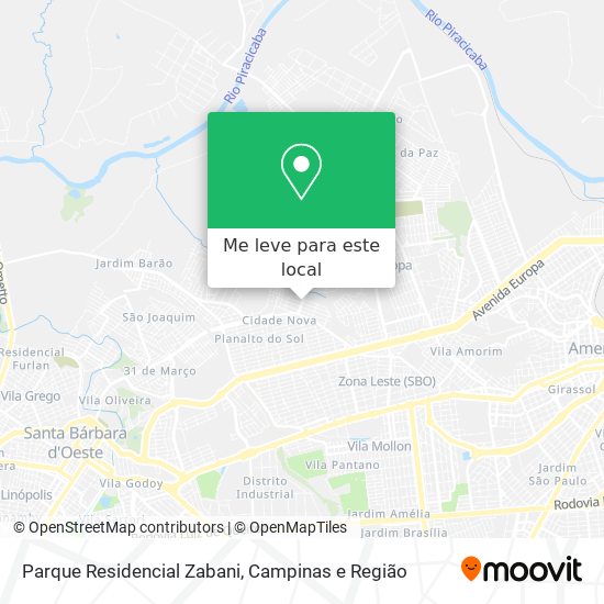 Parque Residencial Zabani mapa