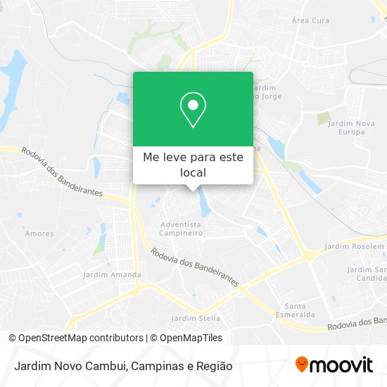 Jardim Novo Cambui mapa