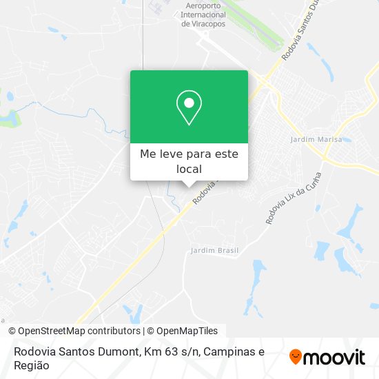 Rodovia Santos Dumont, Km 63 s / n mapa