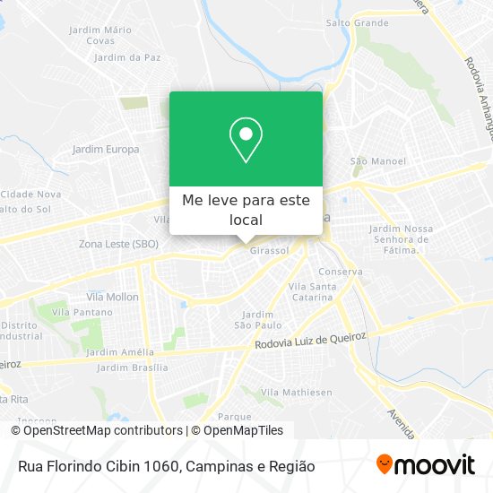Rua Florindo Cibin 1060 mapa