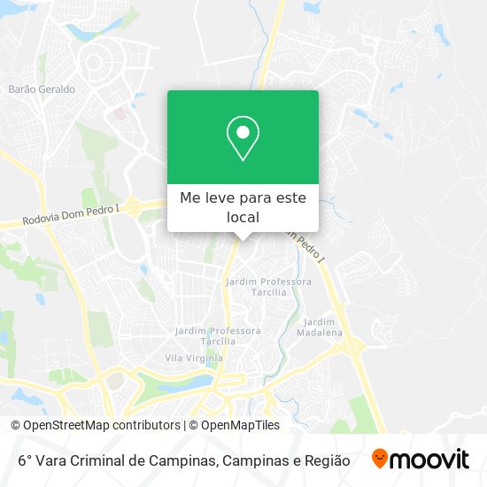 6°  Vara Criminal  de  Campinas mapa