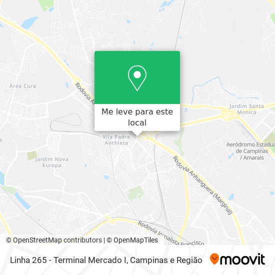 Linha 265 - Terminal Mercado I mapa