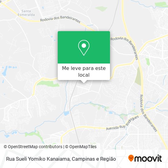 Rua Sueli Yomiko Kanaiama mapa