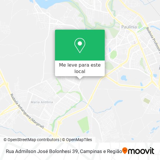 Rua Admilson José Bolonhesi 39 mapa
