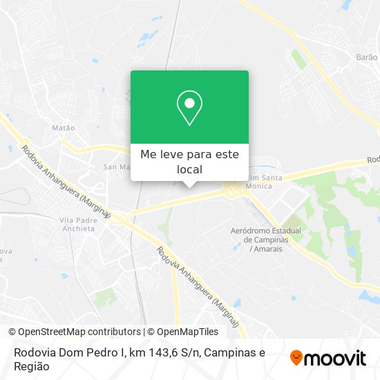 Rodovia Dom Pedro I, km 143,6 S / n mapa