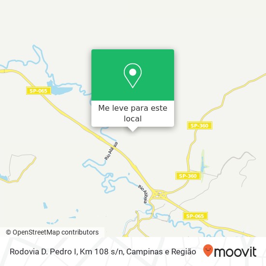 Rodovia D. Pedro I, Km 108 s/n mapa