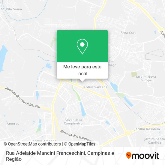 Rua Adelaide Mancini Franceschini mapa