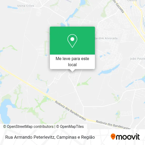 Rua Armando Peterlevitz mapa