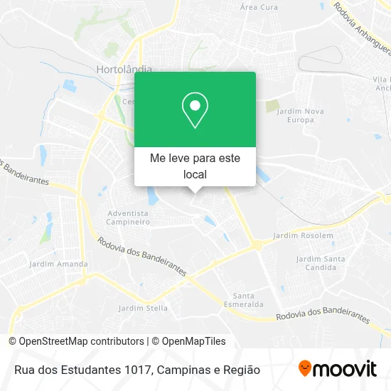 Rua dos Estudantes 1017 mapa