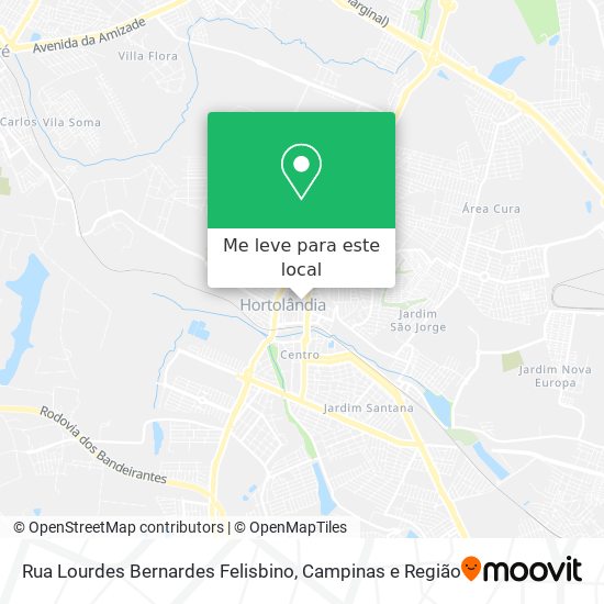 Rua Lourdes Bernardes Felisbino mapa