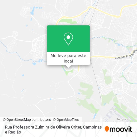 Rua Professora Zulmira de Oliveira Criter mapa