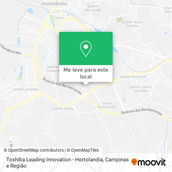 Toshiba Leading Innovation - Hortolandia mapa