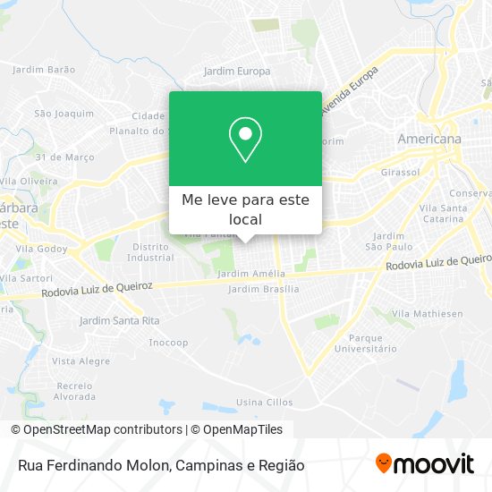 Rua Ferdinando Molon mapa