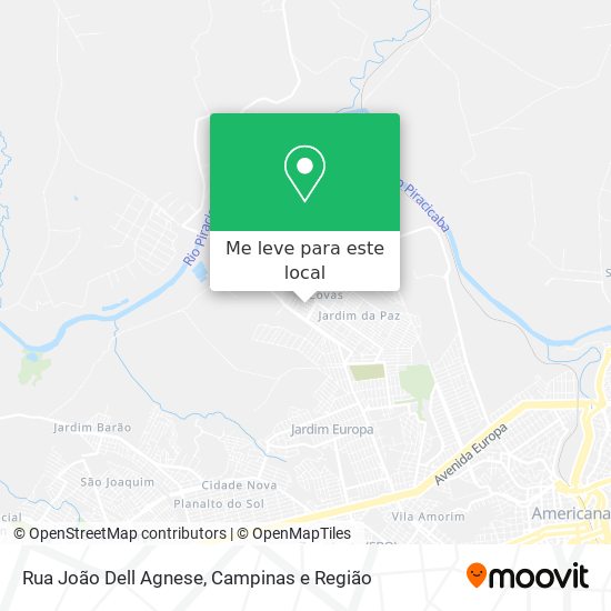 Rua João Dell Agnese mapa